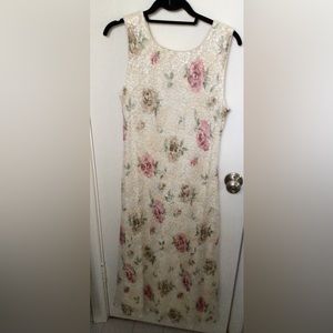 Lace tea length dress